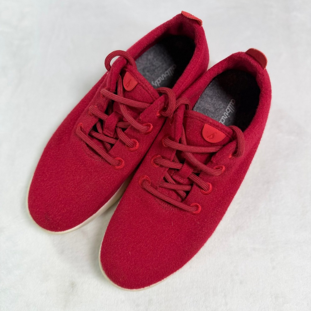Allbirds Womens Wool Runners‎ Red Merino Wool Sneakers Shoes Minimalist 9